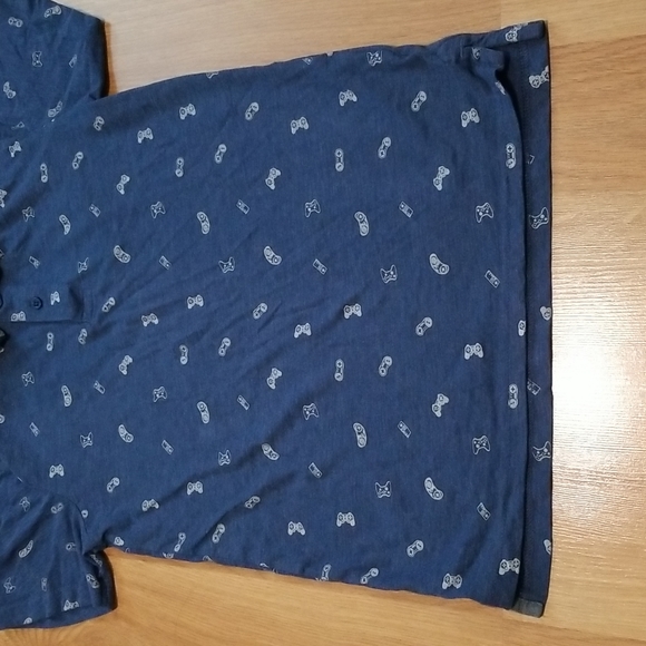 Survival Gear blue short sleeve shirt with gamer print boys large 12-14 - Picture 7 of 7